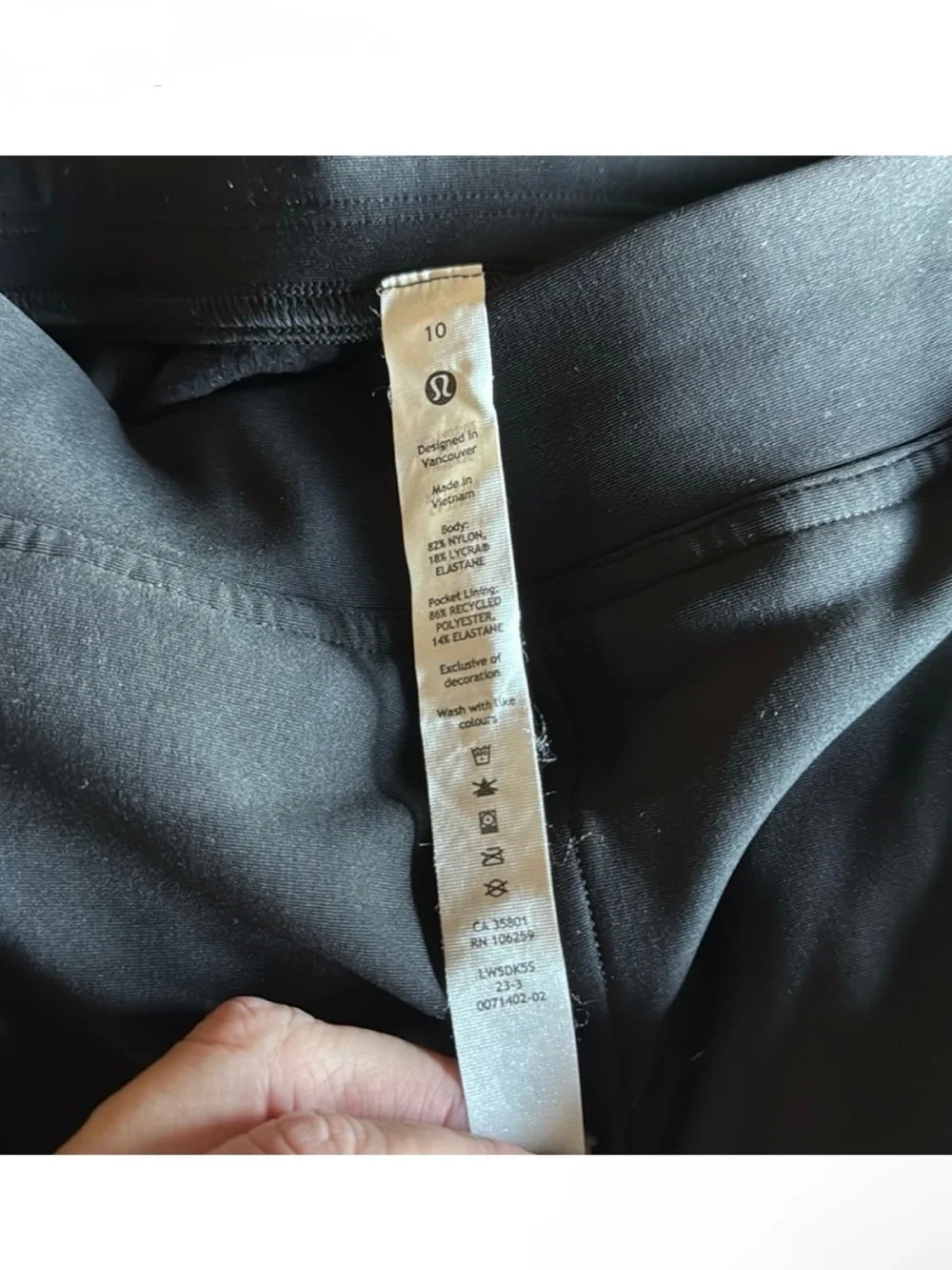 Lululemon Adapted State High Rise Fleece Lined Black Jogger Pants 10 Full Length